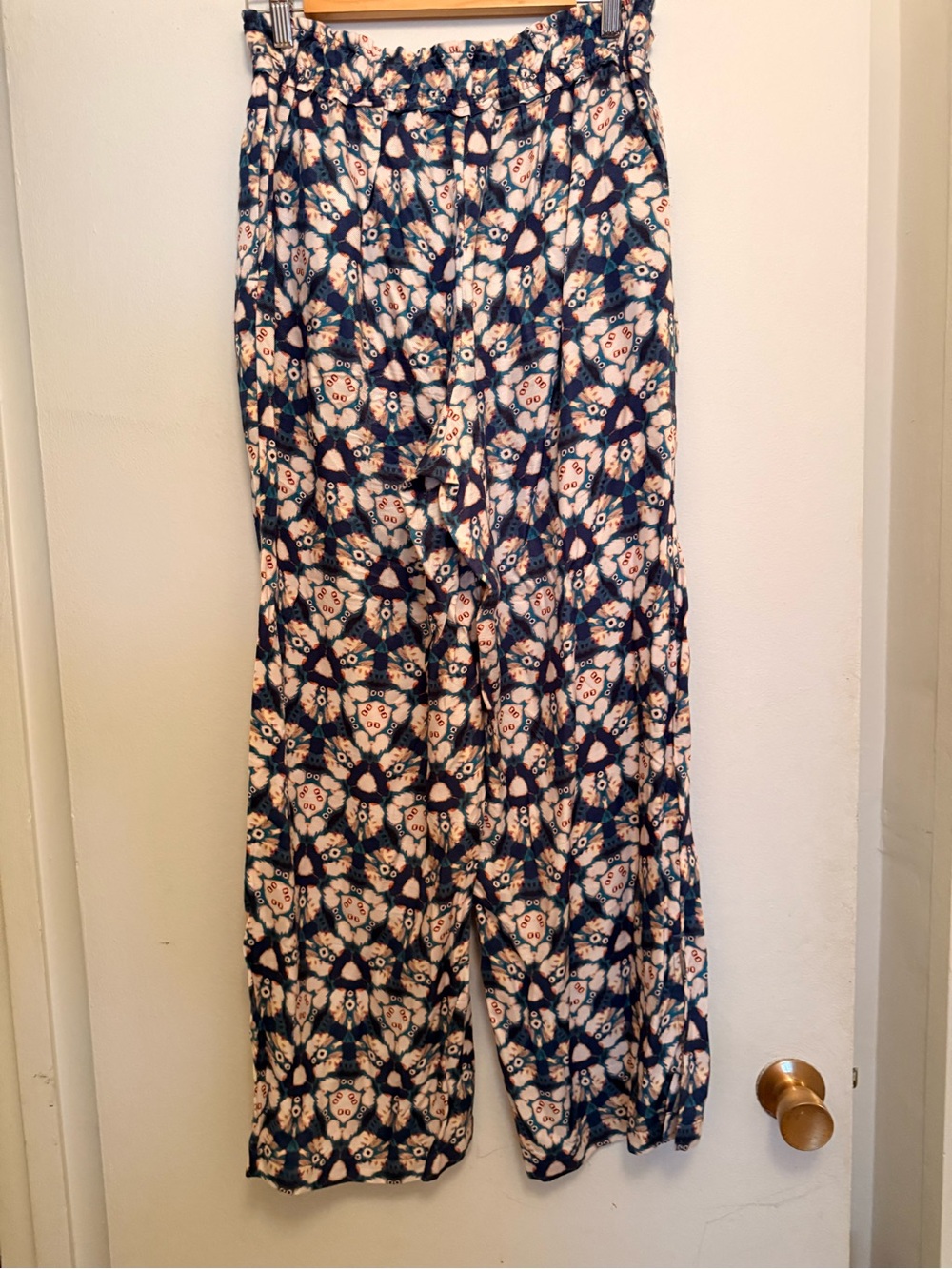 Anthropologie multi-color satin pants like new. - Picture 2 of 3
